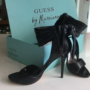 Guess Black Leather Heels